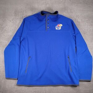 Colosseum Kansas‎ Jayhawks Pullover Sweatshirt Quarter Snap XL